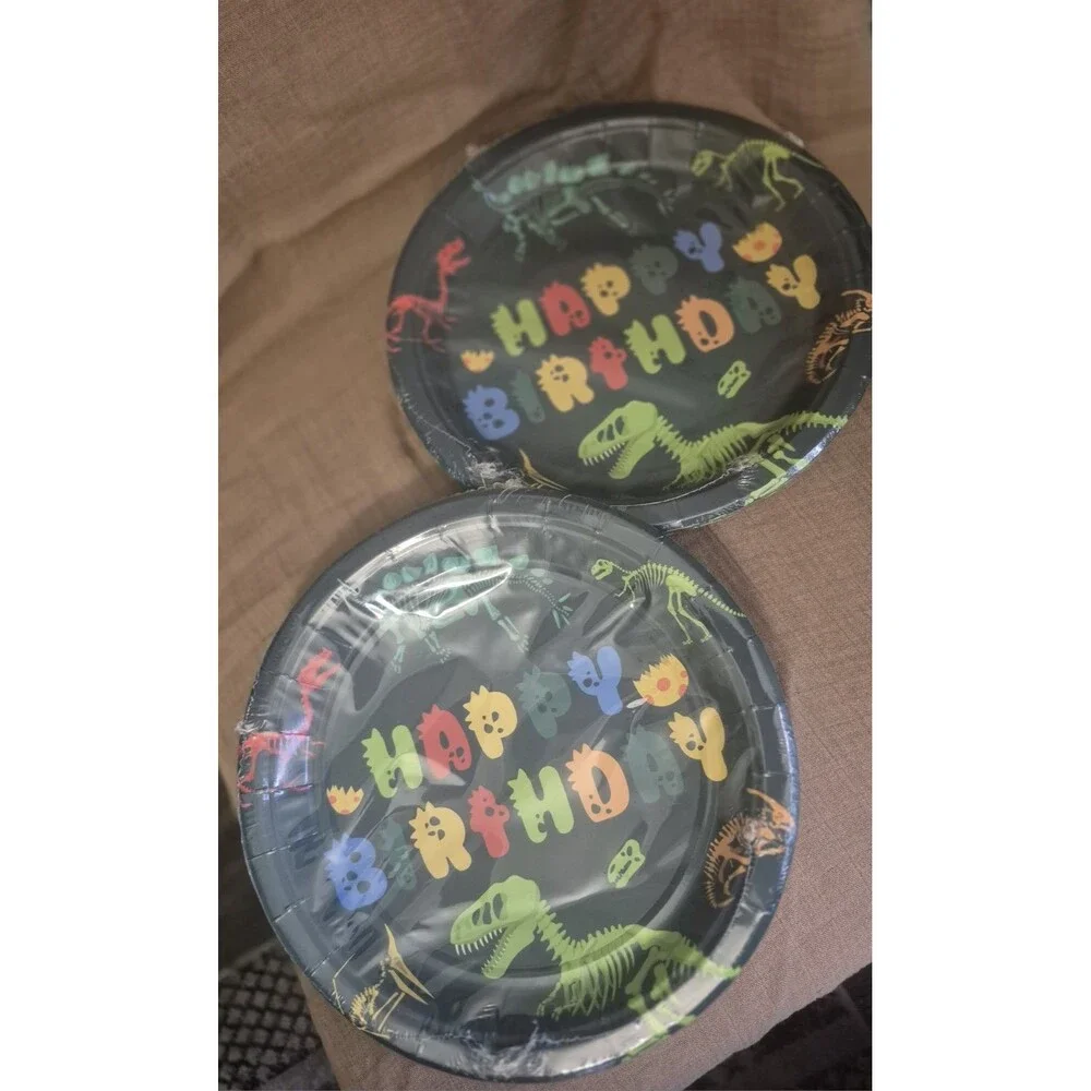 Dinosaur Happy Birthday Party Tableware Set Plates 20 Guests